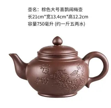 Handmade Purple Sand Teapot, Large Capacity, Chinese Teaware, Yixing Zisha Zhu Clay Ball Filter, Bubble Teapot, Moon Pot