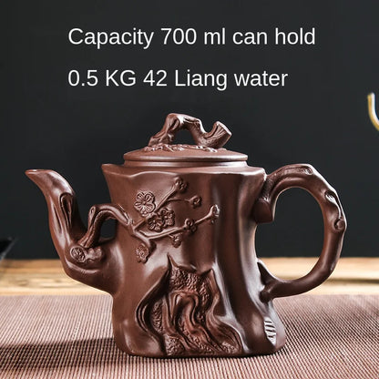 Handmade Purple Sand Teapot, Large Capacity, Chinese Teaware, Yixing Zisha Zhu Clay Ball Filter, Bubble Teapot, Moon Pot