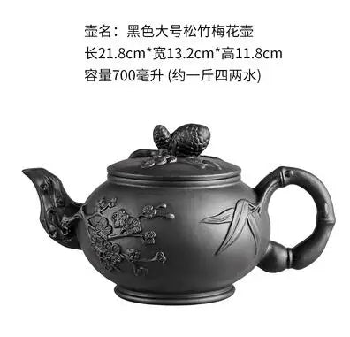 Handmade Purple Sand Teapot, Large Capacity, Chinese Teaware, Yixing Zisha Zhu Clay Ball Filter, Bubble Teapot, Moon Pot