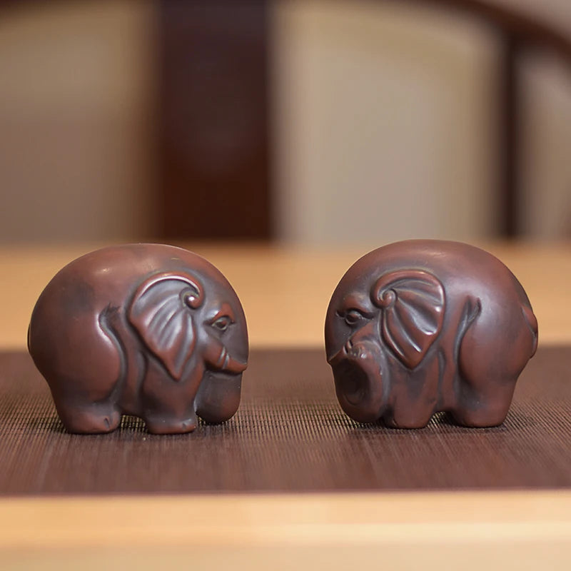 Handmade Qinzhou Nixing Clay Handmade Tea Pet Elephant  Tea Friend Teaset Ceremony Tea Accessories Kung Fu Cha Tea