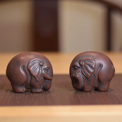 Handmade Qinzhou Nixing Clay Handmade Tea Pet Elephant  Tea Friend Teaset Ceremony Tea Accessories Kung Fu Cha Tea