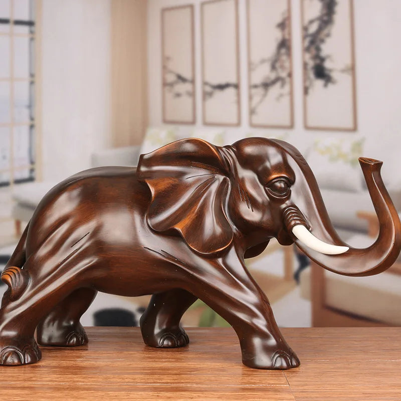 Handmade Resin Elephant  Ornament  Modern art sculpture  for Home Living Room Office Animal Statue High Quality Ornaments Gift