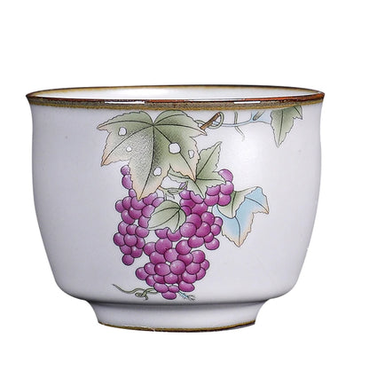 Handmade Ru Kiln Tea Cup, Single Cup, Master Cup, Can Raise Open Piece, Kungfu Tea Cup, Household, Large Tea Bowl, 2Pcs Pack