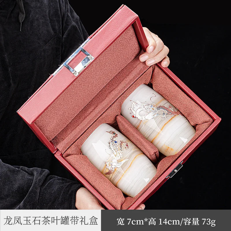 Handmade Silver Plated Glass Tea Cup Jianzhan Master Cup Ceramic Tea Bowl Jade Porcelain Tea Cup Dragon and Phoenix Couple's C