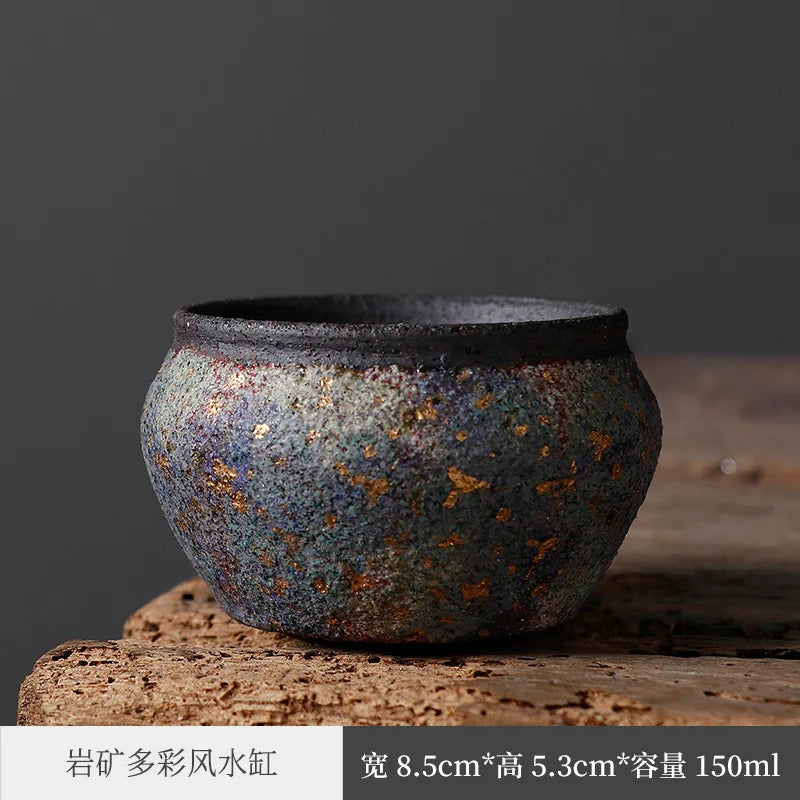 Handmade Stoneware Rock Mine Single Cup Tea Bowl Porcelain Tea Tasting Cup Tea Cup Pottery Tea Cup Chinese Master Cup Kung Fu