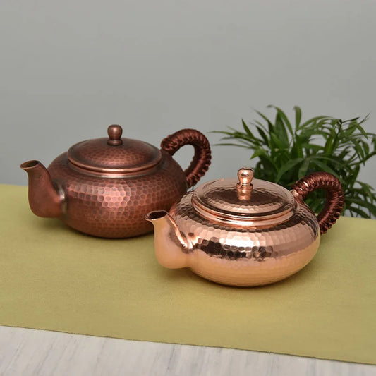 Handmade Tea Kettle Set, Small Tea Kettle, Japanese Copper Kongfu Pots, Metal Teapots to Boil Water, Kung Fu Tea Set