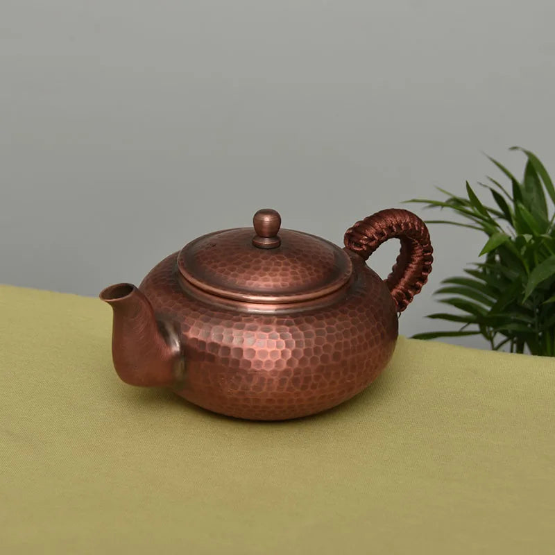 Handmade Tea Kettle Set, Small Tea Kettle, Japanese Copper Kongfu Pots, Metal Teapots to Boil Water, Kung Fu Tea Set
