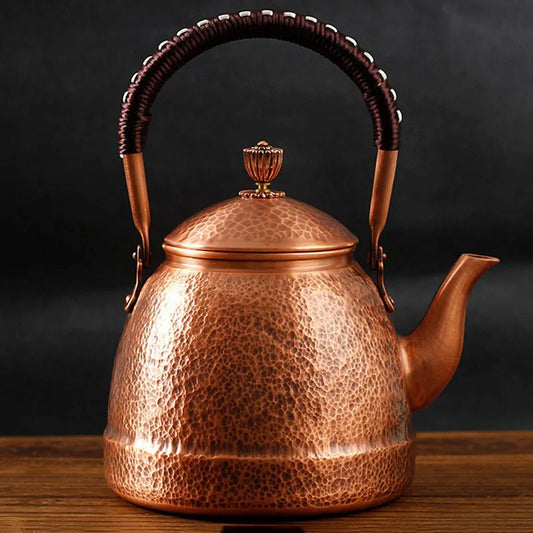 Handmade Tea Pot,Vintage Chinese Teapot,Copper Large Capacity Kettle, Puer Tea, Jasmine Yixing Teapot, Kung Fu Tea Table Kettles