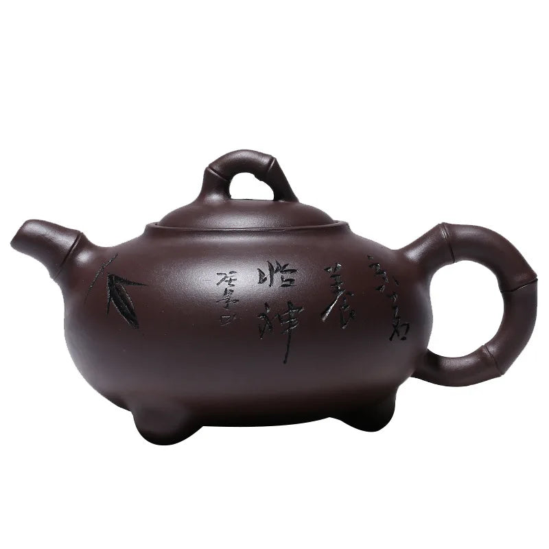 Handmade  Tea Pot, Zisha Teapot, Yixing Handmade Pot, Kung-Fu Teaware, Purple Clay Drinkware for Puer Green and Black Chinese