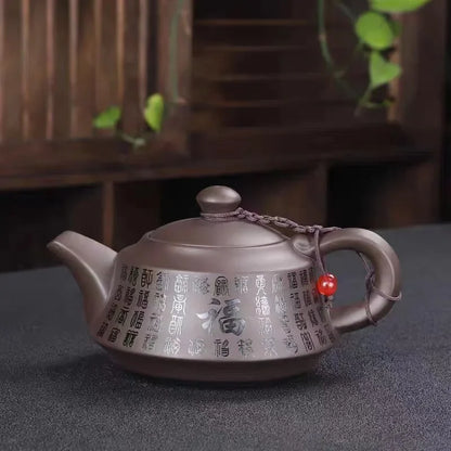 Handmade Tea kettle Chinese Authentic Yixing Zisha Teapot Set Kung Fu Teaware for Home Purple Clay Tea Pots