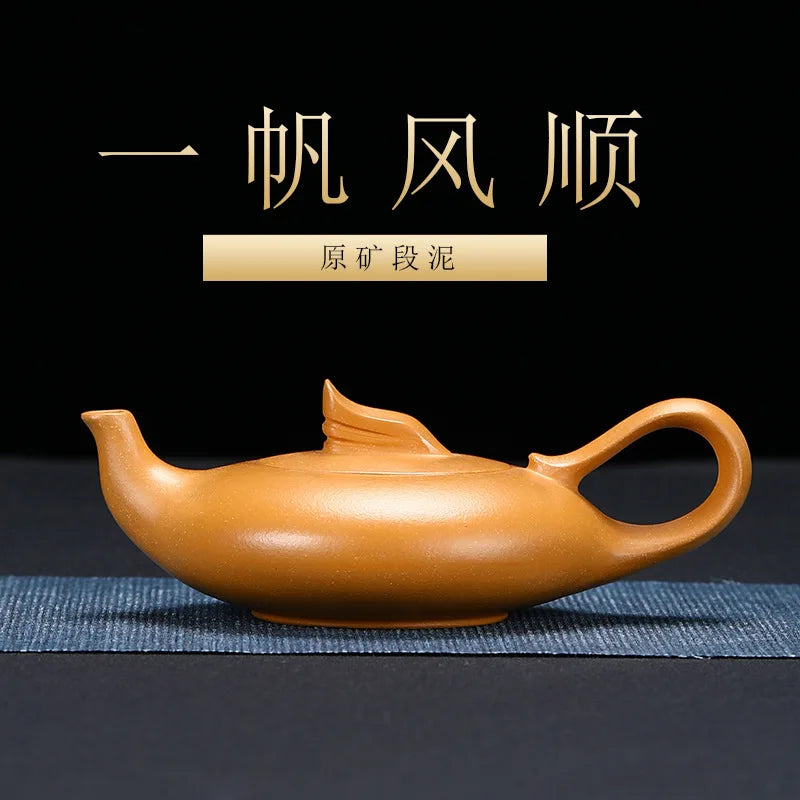 Handmade YIFan Feng shun Yixing Duan Mud Purple Clay Teapots Chinese Kung Fu Xishi Pot 340ml Green Tea Infuser Maker Kettle Gift