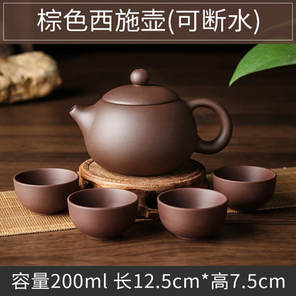 Handmade Yixing Clay Teapot Chinese Kettle Puer Tea Set Kung Fu Zisha Teaware  200ML