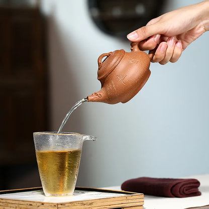 Handmade Yixing Clay Teapot, Duan Ni Long, Zisha Teapot, Kung-Fu Teaware, Purple Clay, Drinkware for Puer, Green, Black