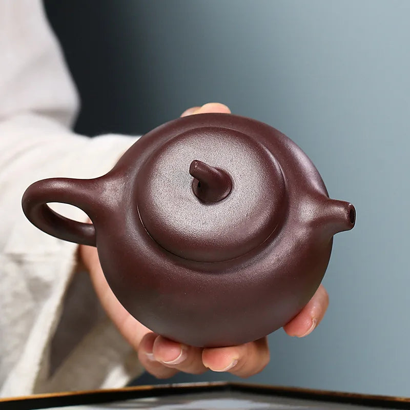 Handmade Yixing Purple Clay Pot Teapot, Tea Set, Drinkware, Zisha Kung-Fu Tea for Drink, Green Puer