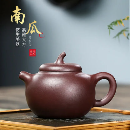 Handmade Yixing Purple Clay Pot Teapot, Tea Set, Drinkware, Zisha Kung-Fu Tea for Drink, Green Puer