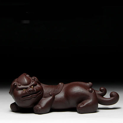 Handmade Yixing Purple Clay Tea Pet Tea Tray Pixiu Decorative Ornaments Creative Flower Pots Decorations Tea Set Supplies