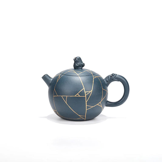 Handmade Yixing Zisha Teapot, Yixing Handmade Pot, Purple Clay Drinkware, Purple Clay, Cloud Mud, Ice Pattern, Puer