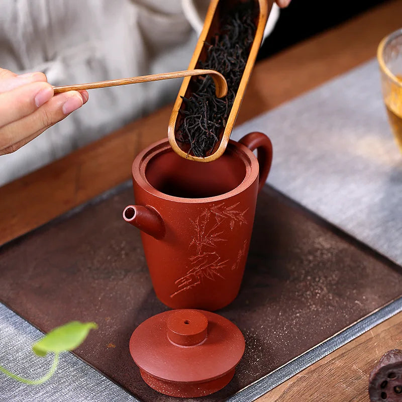 Handmade Yixing Zisha Teapot with Lotus Seed, Kung-Fu Teaware, Purple Clay, Drinkware for Puer Green and Black Chinese Tea