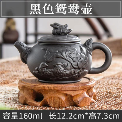Handmade Zhu Ni XiShi Pot Filter Brewing Teapot, Ceramic Chinese Tea Set, Antique Small Teapot