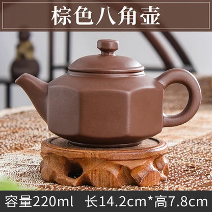 Handmade Zhu Ni XiShi Pot Filter Brewing Teapot, Ceramic Chinese Tea Set, Antique Small Teapot