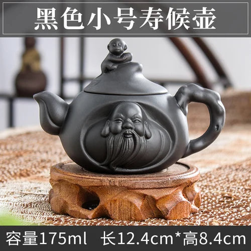 Handmade Zhu Ni XiShi Pot Filter Brewing Teapot, Ceramic Chinese Tea Set, Antique Small Teapot