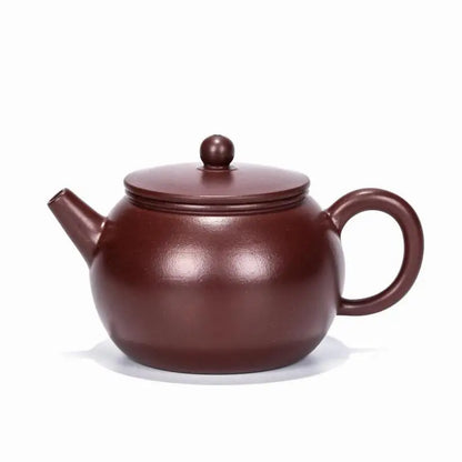 Handmade Zisha Teapot, Raw Ore Purple Vermillion Clay, Giant Wheel Pot, Kung-Fu Teaware, Drinkware for Puer