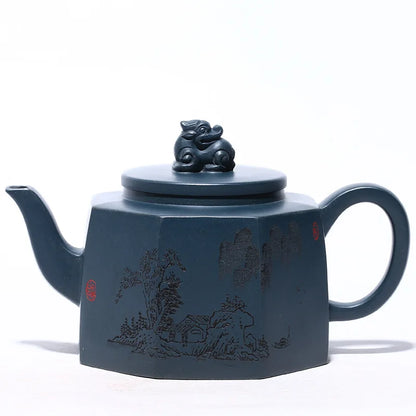 Handmade Zisha Teapot, Raw Ore, Yixing Handmade Pot, Purple Clay Drinkware for Puer, Raw Ore, Xiangrui, Zisha