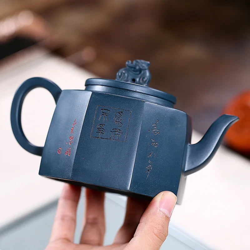 Handmade Zisha Teapot, Raw Ore, Yixing Handmade Pot, Purple Clay Drinkware for Puer, Raw Ore, Xiangrui, Zisha