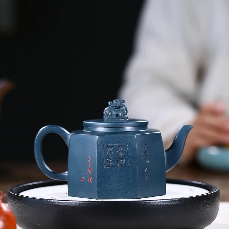 Handmade Zisha Teapot, Raw Ore, Yixing Handmade Pot, Purple Clay Drinkware for Puer, Raw Ore, Xiangrui, Zisha