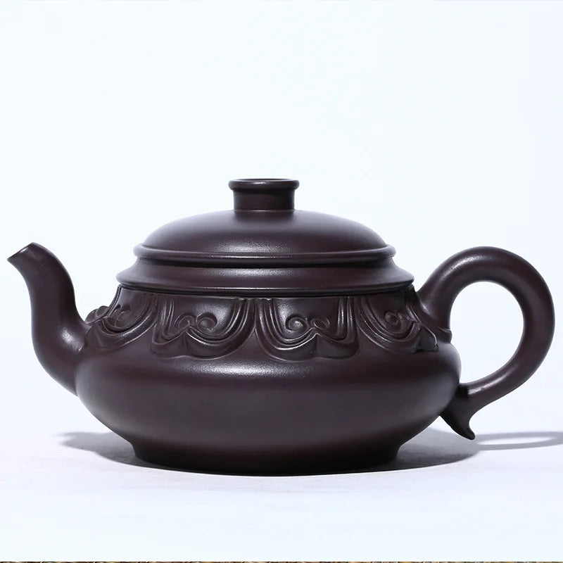 Handmade Zisha Teapot, Yixing Handmade Pot, Kung-Fu Teaware, Purple Clay Drinkware for Puer Green, Black Old Purple Clay, Buddhi