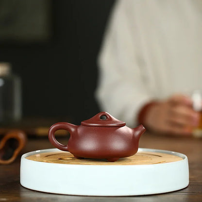 Handmade Zisha Teapot , Yixing Handmade Pot, Kung-Fu Teaware, Purple Clay Drinkware for Puer, Green, Black, Chinese Tea
