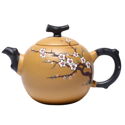 Handmade Zisha Teapot, Yixing Handmade Pot, Kung-Fu Teaware, Purple Clay Drinkware for Puer Green and Black Chinese Tea