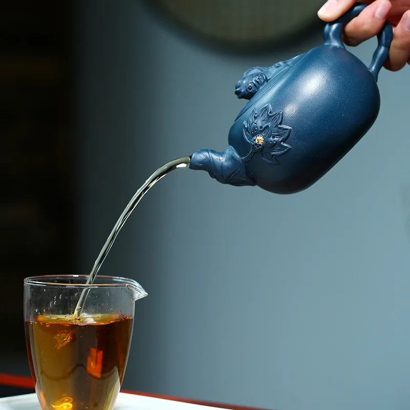 Handmade Zisha Teapot, Yixing Handmade Pot, Kung-Fu Teaware, Purple Clay, Drinkware in Tianqing Mud, Every Year