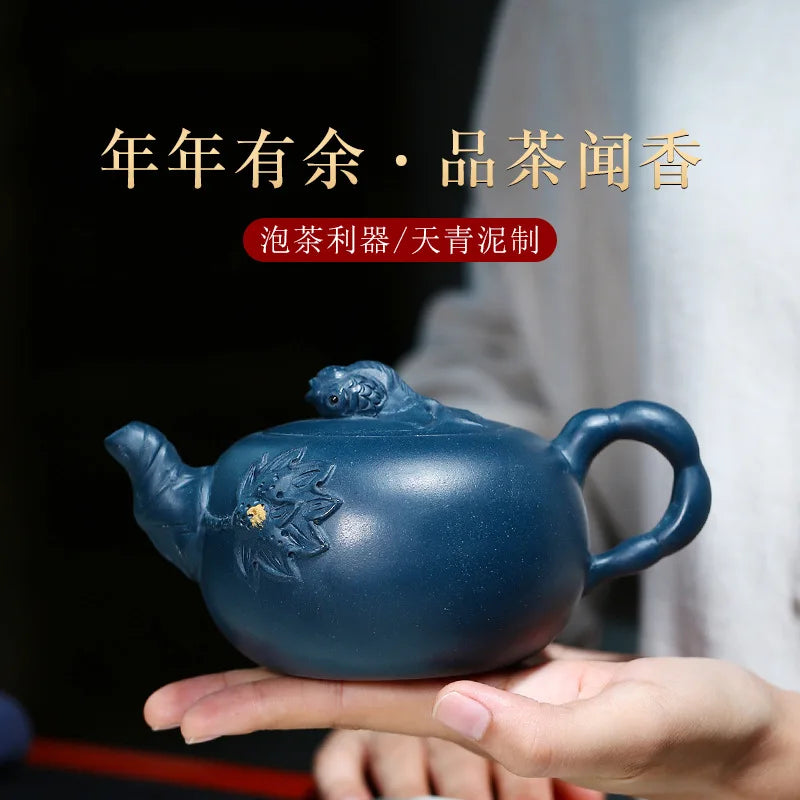 Handmade Zisha Teapot, Yixing Handmade Pot, Kung-Fu Teaware, Purple Clay, Drinkware in Tianqing Mud, Every Year