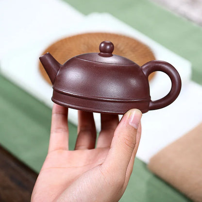 Handmade Zisha Teapot with Purple Clay, Ore Purple Mud, Zen Heart Teapot, Yixing Handmade Pot, Kung-Fu Teaware, Purple Clay Drin