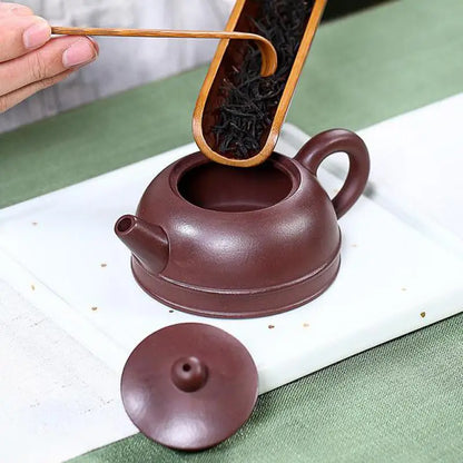 Handmade Zisha Teapot with Purple Clay, Ore Purple Mud, Zen Heart Teapot, Yixing Handmade Pot, Kung-Fu Teaware, Purple Clay Drin