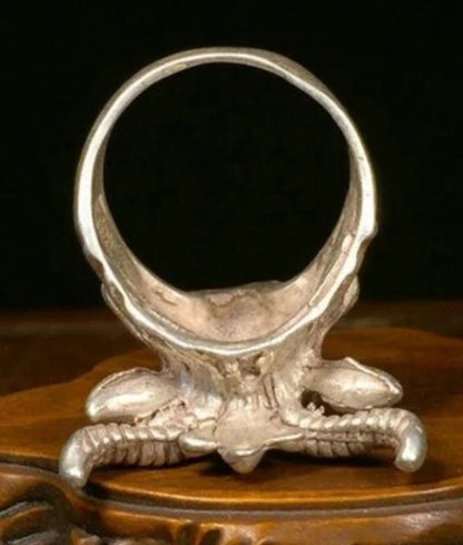 Handmade exquisite artwork gold money sheep beast Means ring