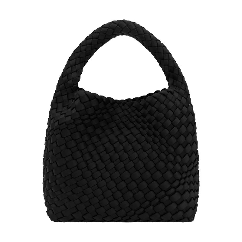 Handmade woven bag, large capacity tote bag, women's 2024 new nylon chain crossbody bag