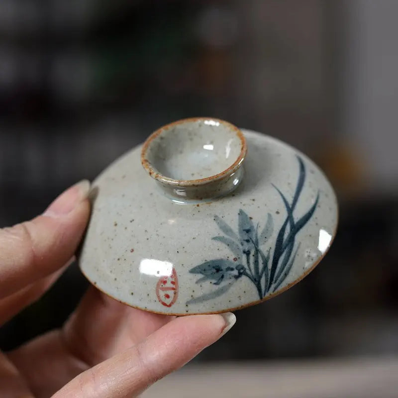 Handpainted Chinese Sancai Gaiwan Pottery Tea Cup Bowl Kung Fu Teacups Home Decor Ceramic Teaware Tea Tureen Set