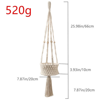 Hanging Plant Handmade Macrame Plant Hanger Flower Pot Planter Hanger Wall Decor Courtyard Garden Hanging Planter Hanging Basket