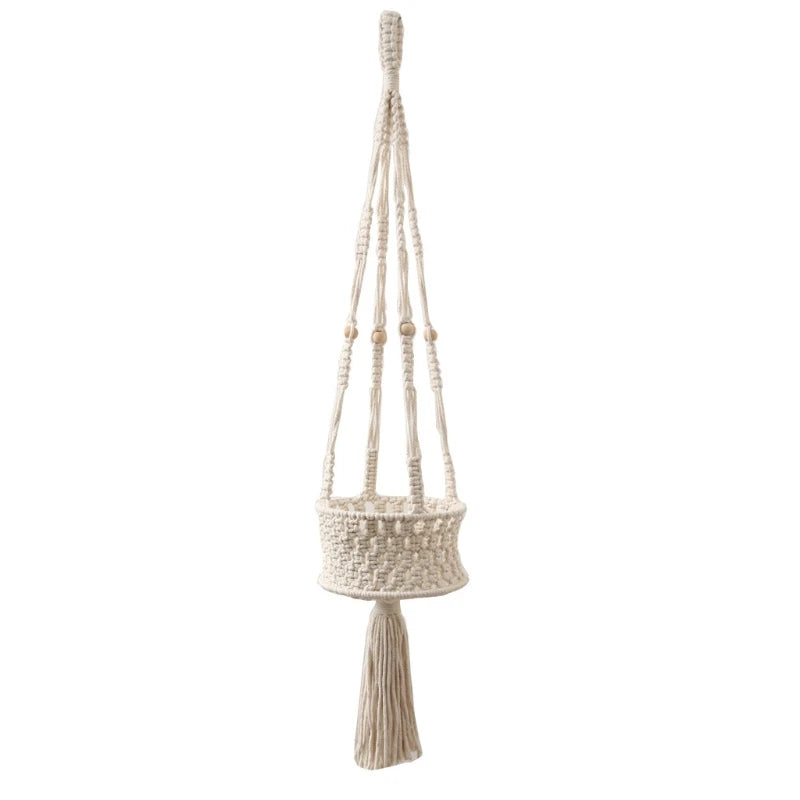 Hanging Plant Handmade Macrame Plant Hanger Flower Pot Planter Hanger Wall Decor Courtyard Garden Hanging Planter Hanging Basket