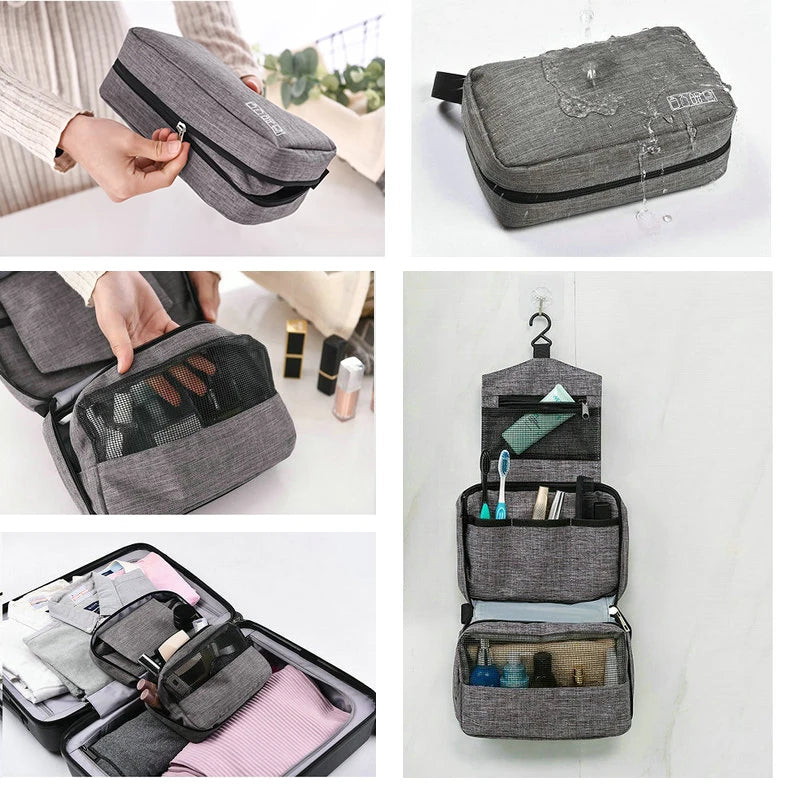 Hanging Travel Toiletry Bag for Men and Women Makeup Bag Cosmetic Beautician Folding Bag Bathroom and Shower Organizer toilettas