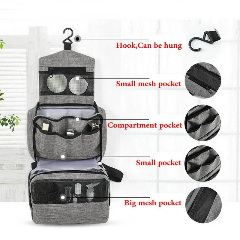 Hanging Travel Toiletry Bag for Men and Women Makeup Bag Cosmetic Beautician Folding Bag Bathroom and Shower Organizer toilettas