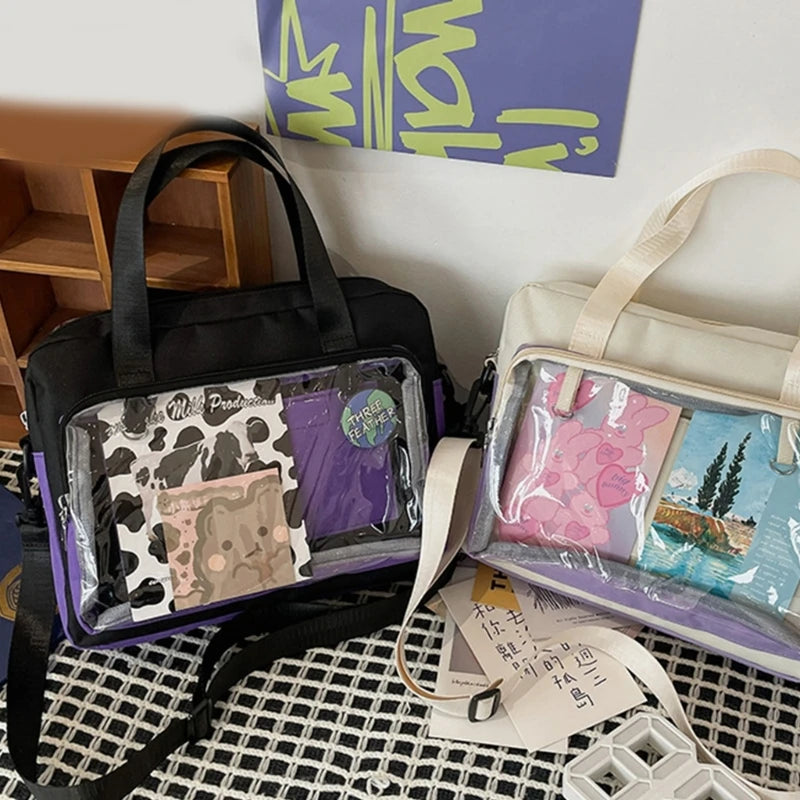 Harajuku Clear Shoulder Bag for Girl Women Transparent Crossbody Bag Dating Bag