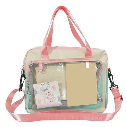 Harajuku Clear Shoulder Bag for Girl Women Transparent Crossbody Bag Dating Bag