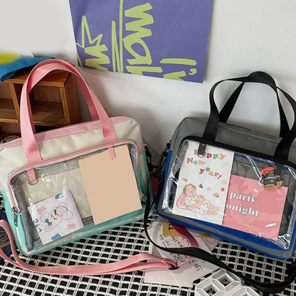 Harajuku Clear Shoulder Bag for Girl Women Transparent Crossbody Bag Dating Bag