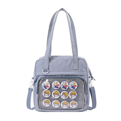 Harajuku Crossbody Bags Girls JK Bag Shoulder Bag Clear Window Handbag for Women