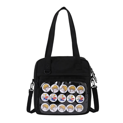 Harajuku Crossbody Bags Girls JK Bag Shoulder Bag Clear Window Handbag for Women
