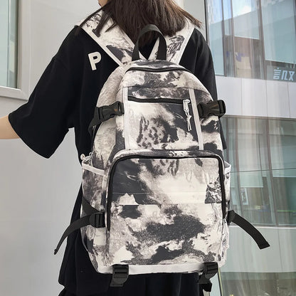 Harajuku Girl Male School Bag Female Graffiti Print Men Backpack Women Book Boy Bag Nylon Ladies Fashion Laptop Backpack Student