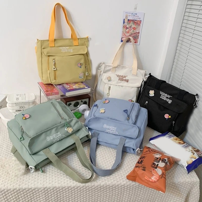 Harajuku Handbags for Women Girls Large Capacity Messenger Bag Shoulder Bags Crossbody Zipper Closure